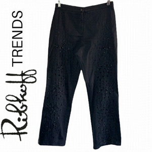 VINTAGE 🧚‍♀️Ribkoff Trend Black High Waisted Embroidered Sequin Trouser